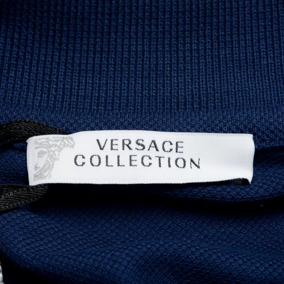 Versace Collection Men's Dark Blue Polo Shirt - Picture 6 of 7